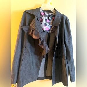 Silver Grey Belted blazer